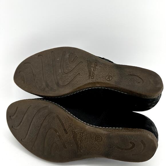 Dansko Leyla Boot Burnished Nubuck Leather Side Zip Ankle Memory Foam Black 9 - Picture 7 of 7